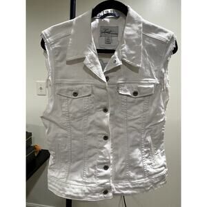 Levi’s White Vest with Harley-Davidson’s Patches (Upcycled) - (EUC)